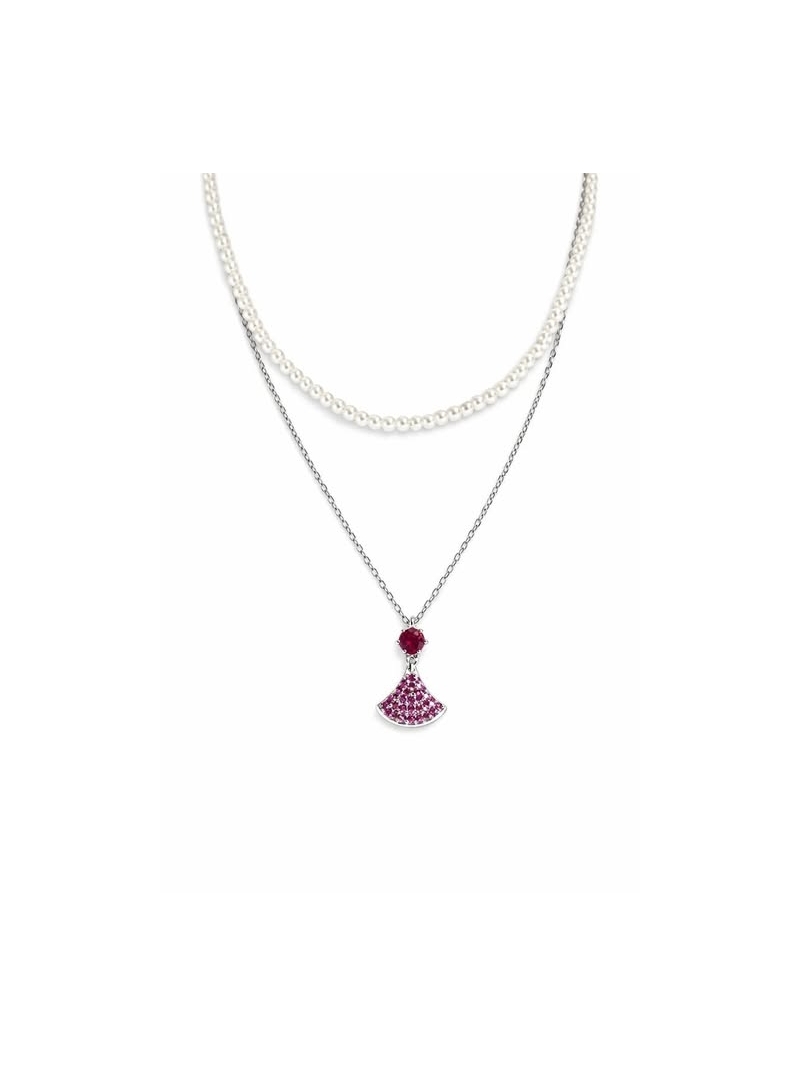 Acquista ora collana doppio filo perle e ventaglio su elefantebianco.jewelry