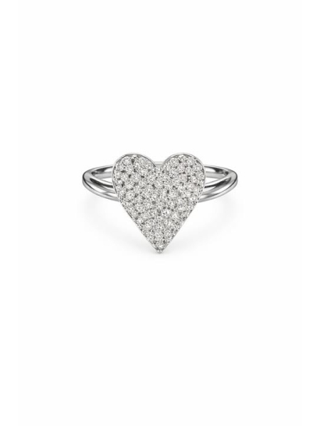 Acquista ora anello cuore pavè su elefantebianco.jewelry