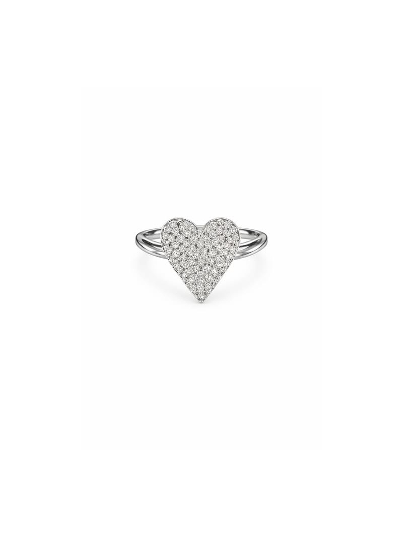 Acquista ora anello cuore pavè su elefantebianco.jewelry