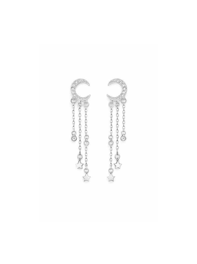 Acquista ora orecchini luna e stelle pendenti su elefantebianco.jewelry