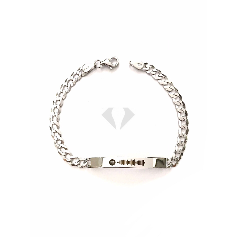 Bracciale spotify  in argento 925%