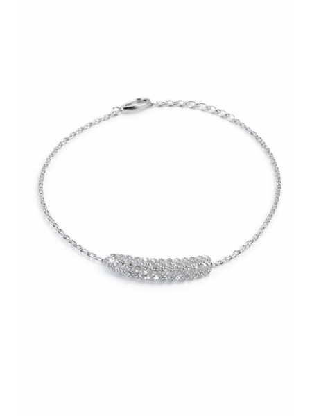 Acquista ora bracciale foglia zirconata su elefantebianco.jewelry