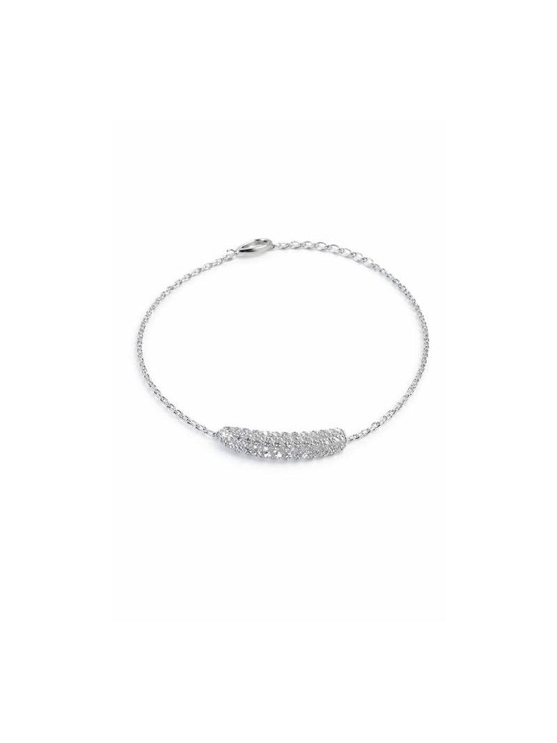 Acquista ora bracciale foglia zirconata su elefantebianco.jewelry