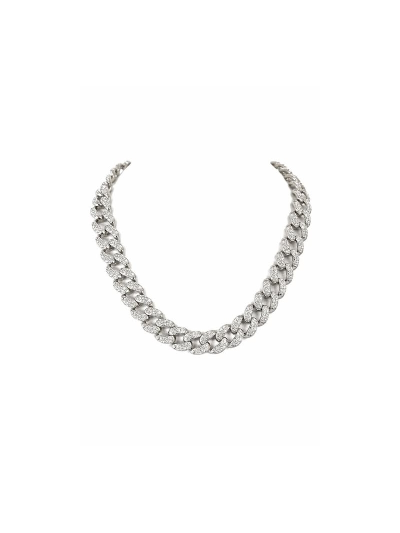Acquista ora collana grumetta zirconata su elefantebianco.jewelry