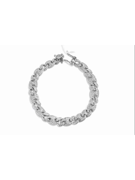 Acquista ora bracciale grumetta ovale zirconata su elefantebianco.jewelry