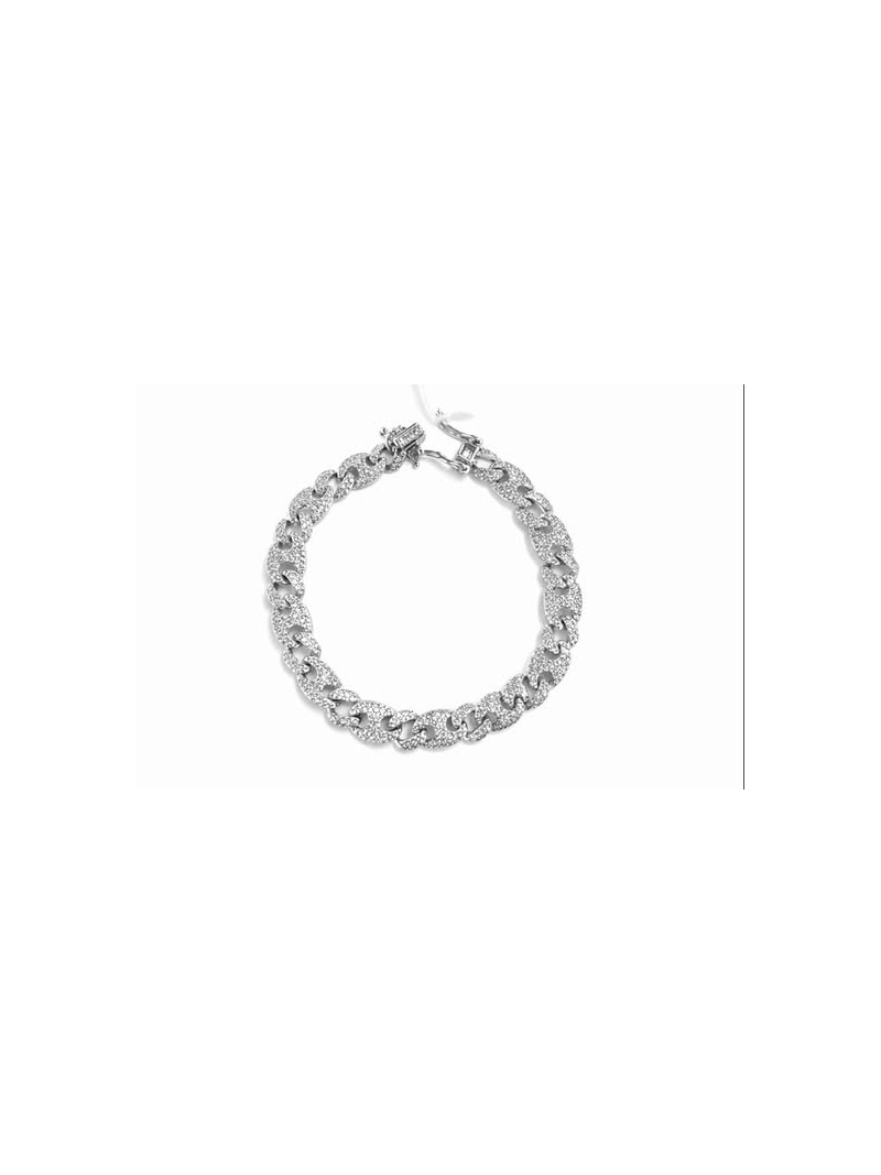 Acquista ora bracciale grumetta ovale zirconata su elefantebianco.jewelry