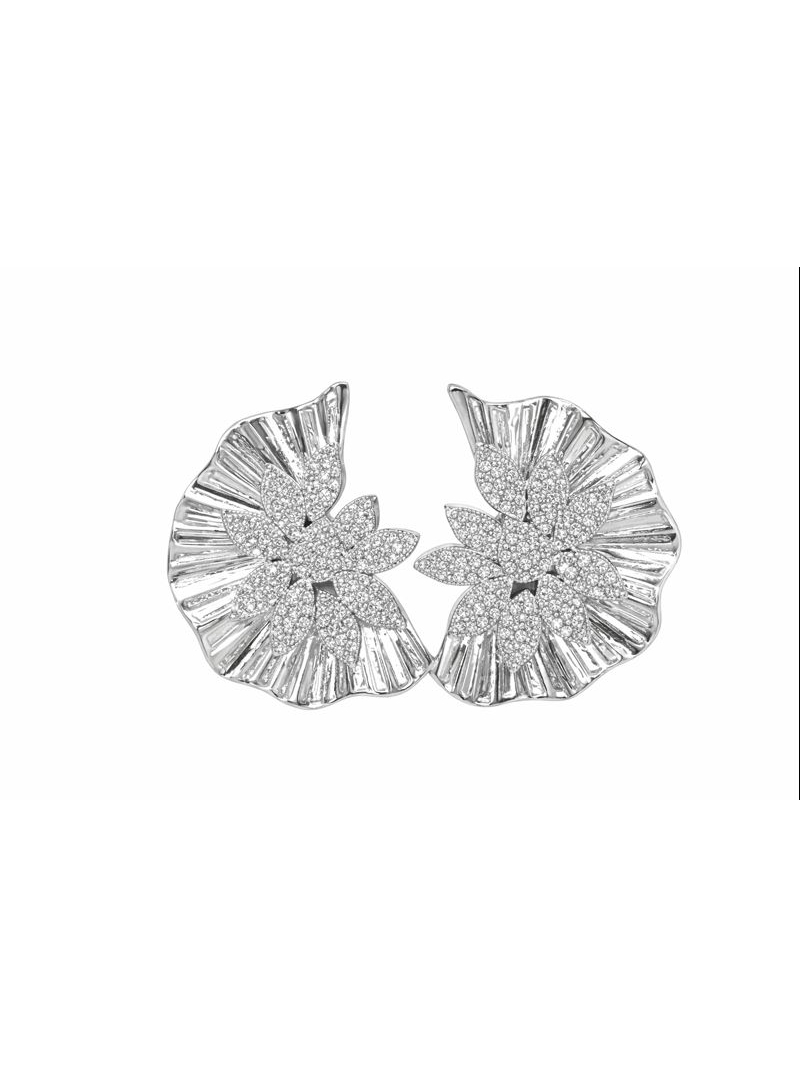 Acquista ora orecchini fiore e ventaglio su elefantebianco.jewelry