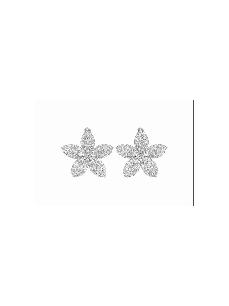 Acquista ora orecchini fiori zirconati su elefantebianco.jewelry