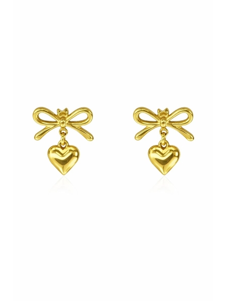Acquista ora orecchini fiocco e cuore su elefantebianco.jewelry