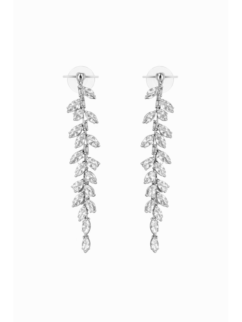 Acquista ora orecchini foglie zirconate e punto luce su elefantebianco.jewelry