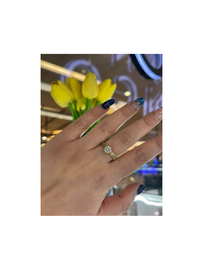 Acquista ora anello con greca  in oro 750 su elefantebianco.jewelry
