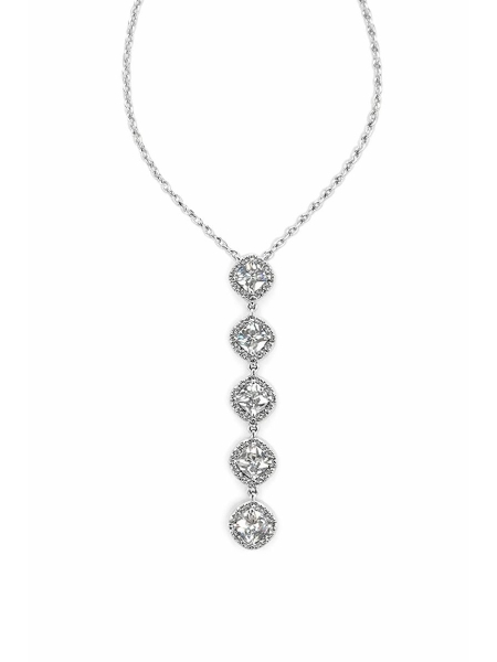 Acquista ora collana cinque quadrati di zirconi su elefantebianco.jewelry