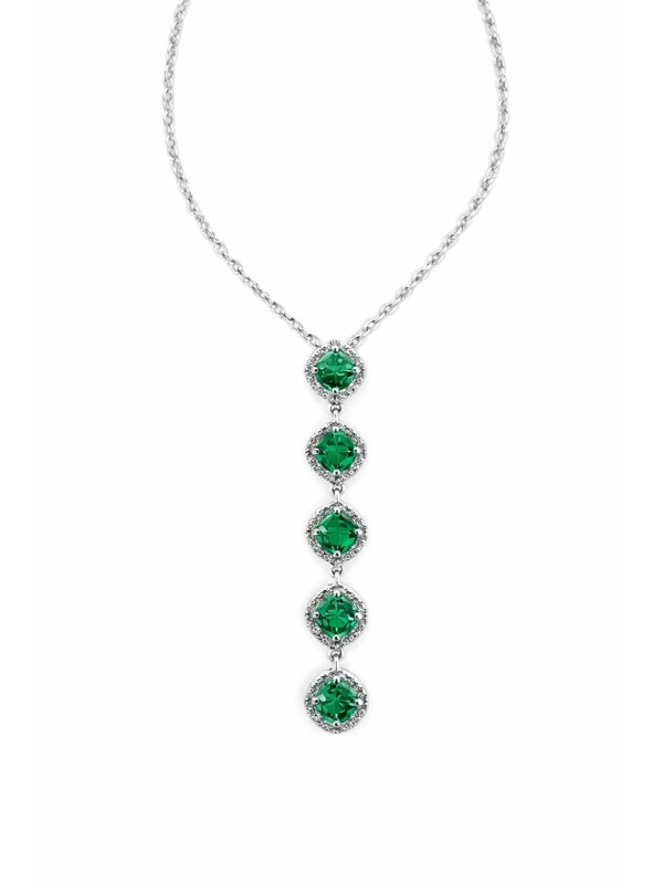 Acquista ora collana cinque quadrati di zirconi su elefantebianco.jewelry