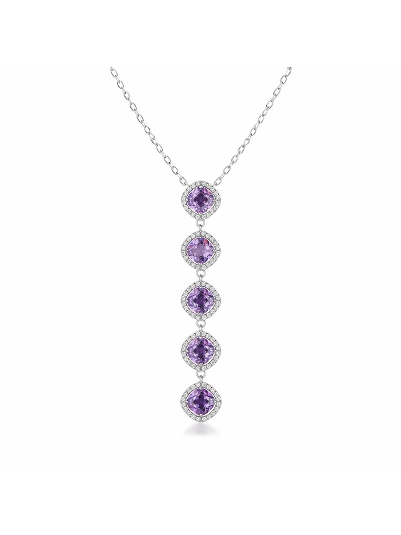 Acquista ora collana cinque quadrati di zirconi su elefantebianco.jewelry