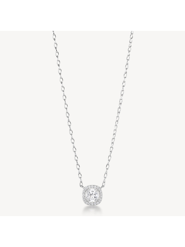 Acquista ora collana punto luce quadrato baguette su elefantebianco.jewelry