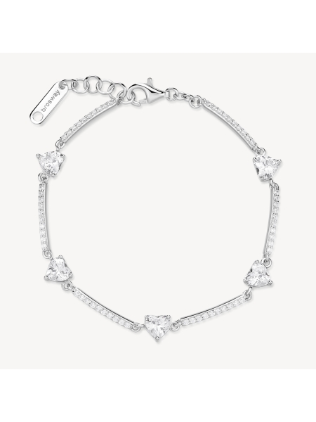Acquista ora brazcciale cuor e fascia di zirconi su elefantebianco.jewelry
