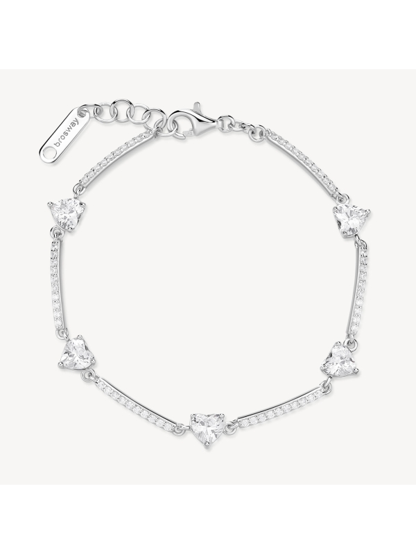 Acquista ora brazcciale cuor e fascia di zirconi su elefantebianco.jewelry