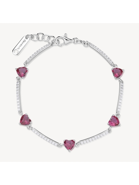 Acquista ora brazcciale cuor e fascia di zirconi su elefantebianco.jewelry 2