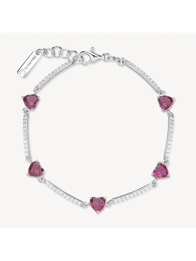 Acquista ora brazcciale cuor e fascia di zirconi su elefantebianco.jewelry