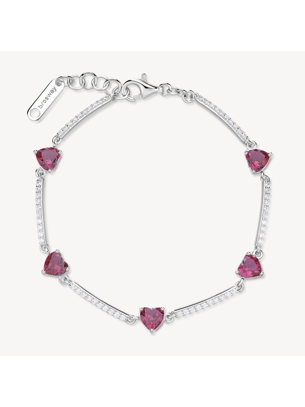 Acquista ora brazcciale cuor e fascia di zirconi su elefantebianco.jewelry