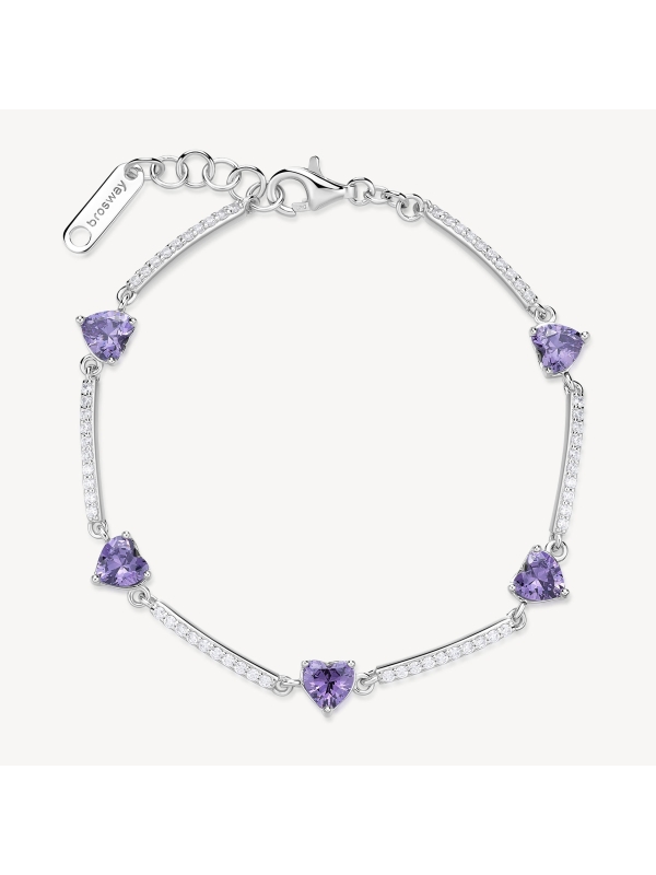Acquista ora brazcciale cuor e fascia di zirconi su elefantebianco.jewelry