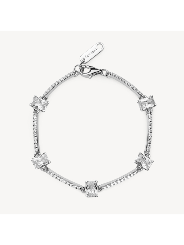 Acquista ora bracciale baguette e fascia di zirconi su elefantebianco.jewelry