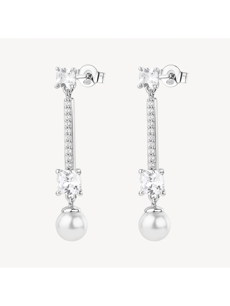 Acquista ora orecchini lunghi luce di perla su elefantebianco.jewelry