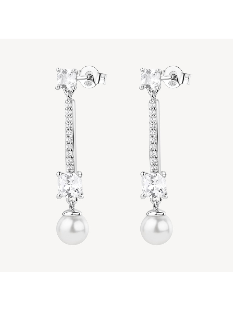 Acquista ora orecchini lunghi luce di perla su elefantebianco.jewelry
