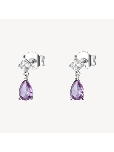 Acquista ora orecchini goccia pendente viola su elefantebianco.jewelry
