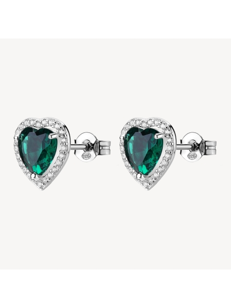 Acquista ora orecchini cuore zirconato su elefantebianco.jewelry