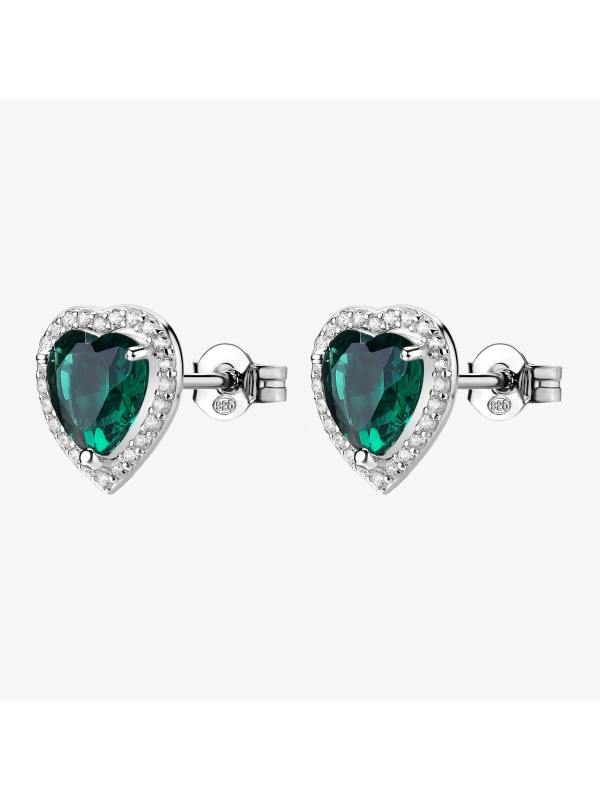 Acquista ora orecchini cuore zirconato su elefantebianco.jewelry