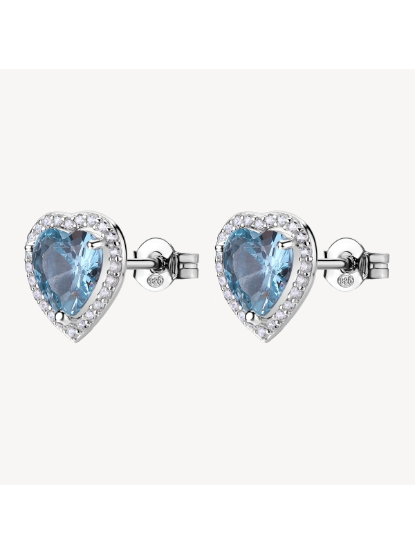 Acquista ora orecchini cuore zirconato su elefantebianco.jewelry