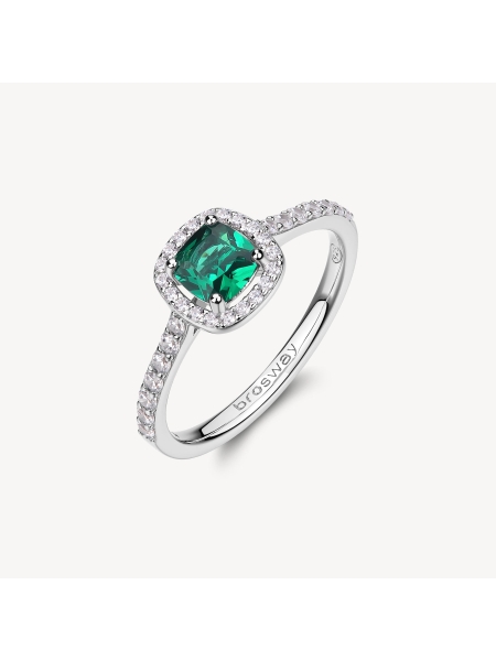 Acquista ora anello quadrato zirconato su elefantebianco.jewelry 2