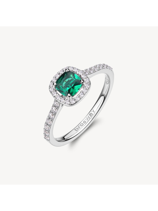 Acquista ora anello quadrato zirconato su elefantebianco.jewelry