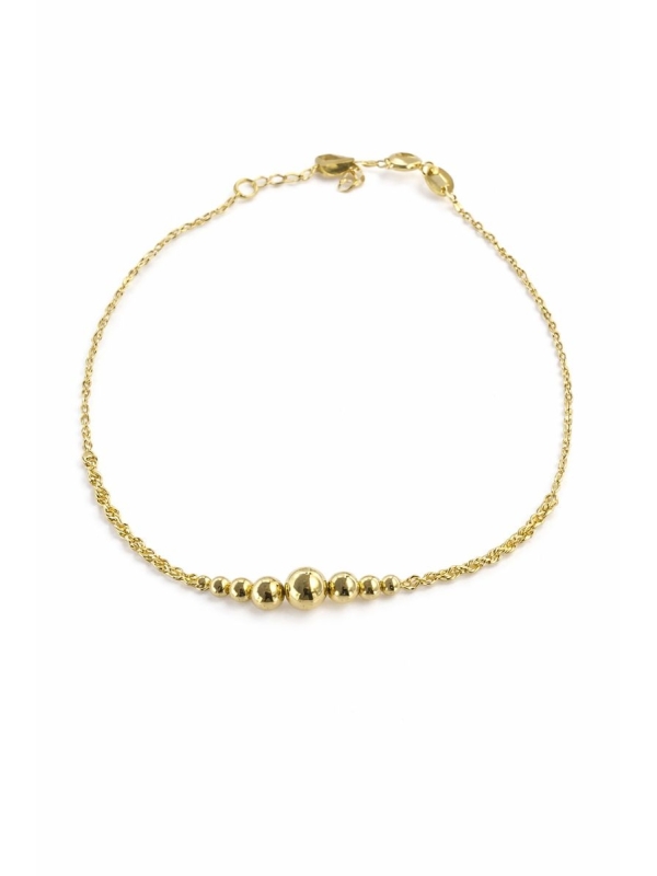 Acquista ora bracciale pallini e funetta oro 750 su elefantebianco.jewelry