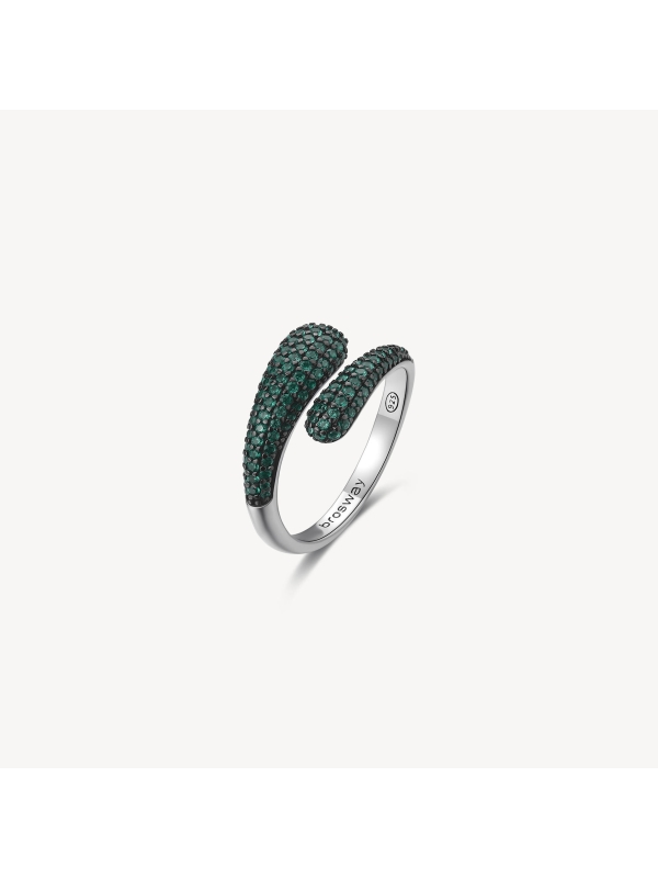 Acquista ora anello due gocce zirconate su elefantebianco.jewelry