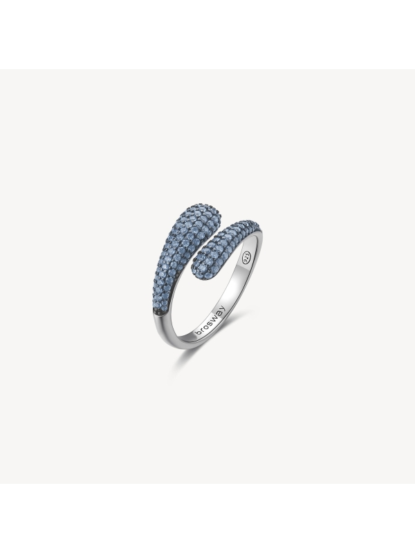 Acquista ora anello due gocce zirconate su elefantebianco.jewelry