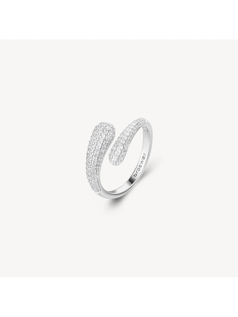 Acquista ora anello due gocce zirconate su elefantebianco.jewelry