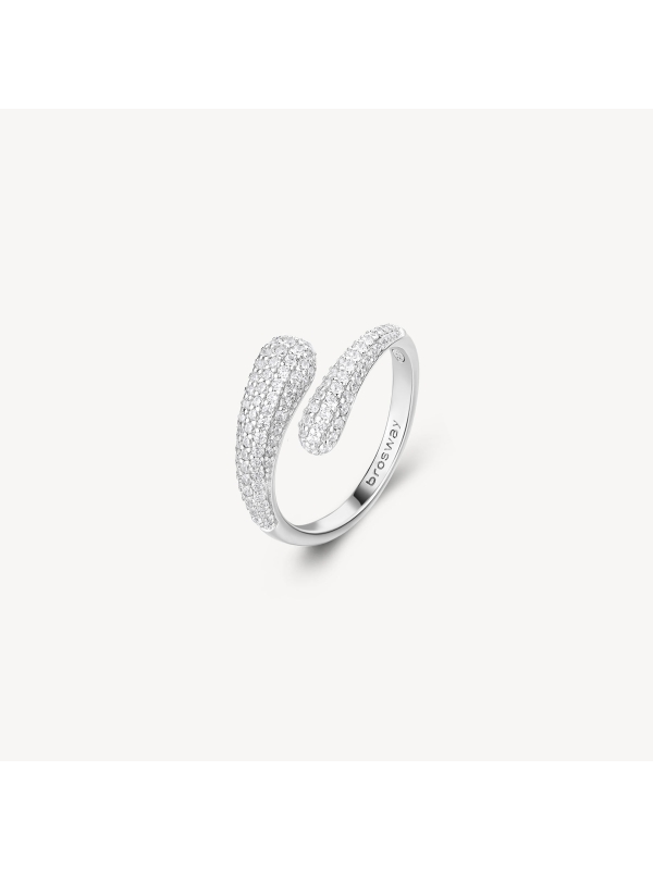 Acquista ora anello due gocce zirconate su elefantebianco.jewelry