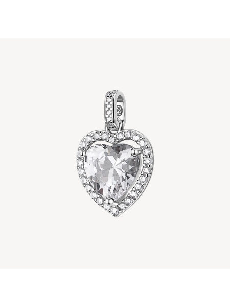 Acquista ora ciondolo cuore zirconato su elefantebianco.jewelry