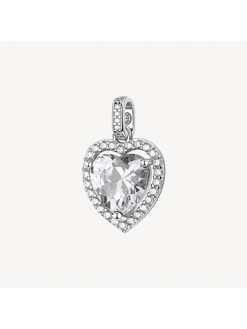 Acquista ora ciondolo cuore zirconato su elefantebianco.jewelry