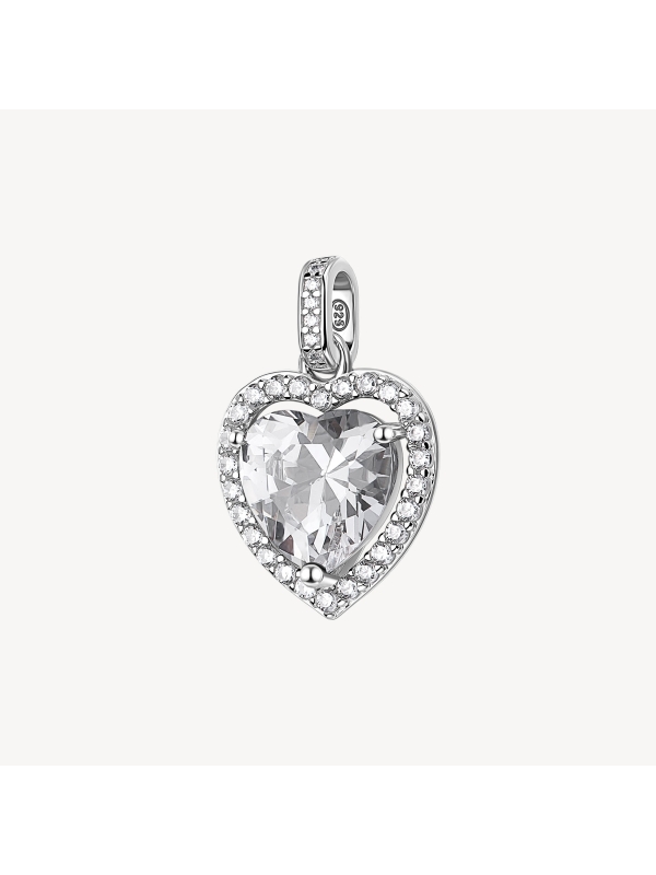 Acquista ora ciondolo cuore zirconato su elefantebianco.jewelry
