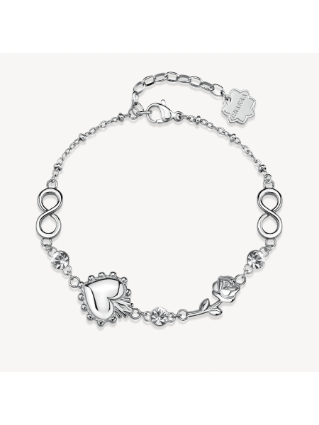 Acquista ora bracciale cuore sacro rosa e infinito su elefantebianco.jewelry