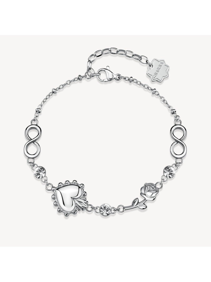 Acquista ora bracciale cuore sacro rosa e infinito su elefantebianco.jewelry
