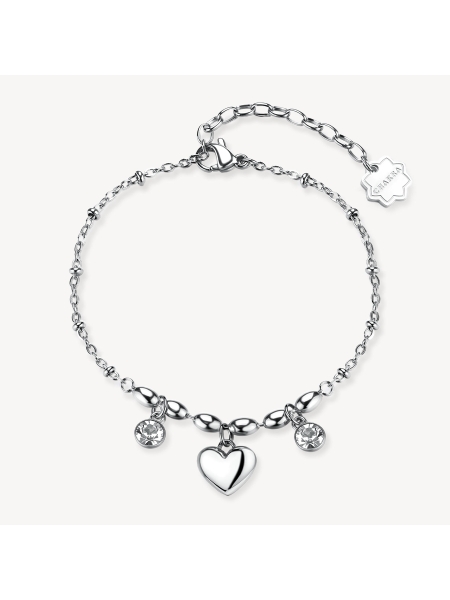 Acquista ora bracciale cuore e zirconi su elefantebianco.jewelry