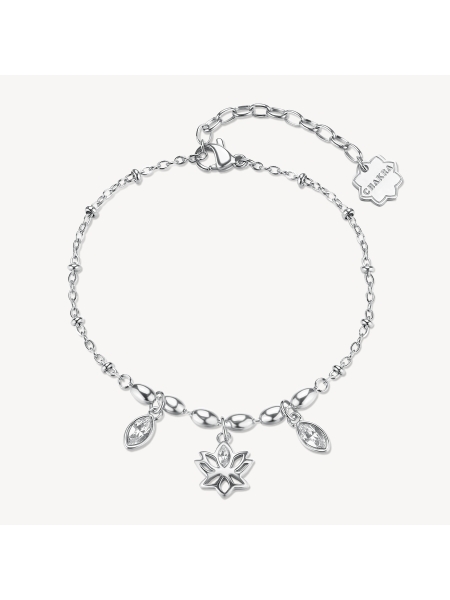 Acquista ora bracciale fiore e zirconi su elefantebianco.jewelry