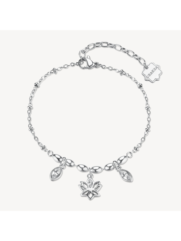 Acquista ora bracciale fiore e zirconi su elefantebianco.jewelry