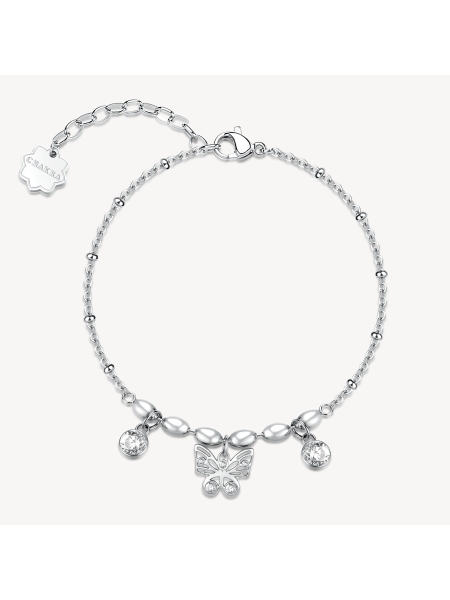 Acquista ora bracciale farfalla e zirconi su elefantebianco.jewelry