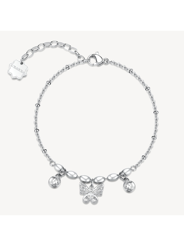 Acquista ora bracciale farfalla e zirconi su elefantebianco.jewelry