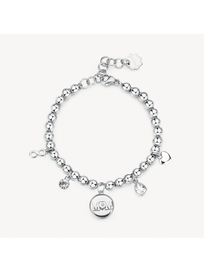 Acquista ora bracciale mom con cuore e infinito su elefantebianco.jewelry